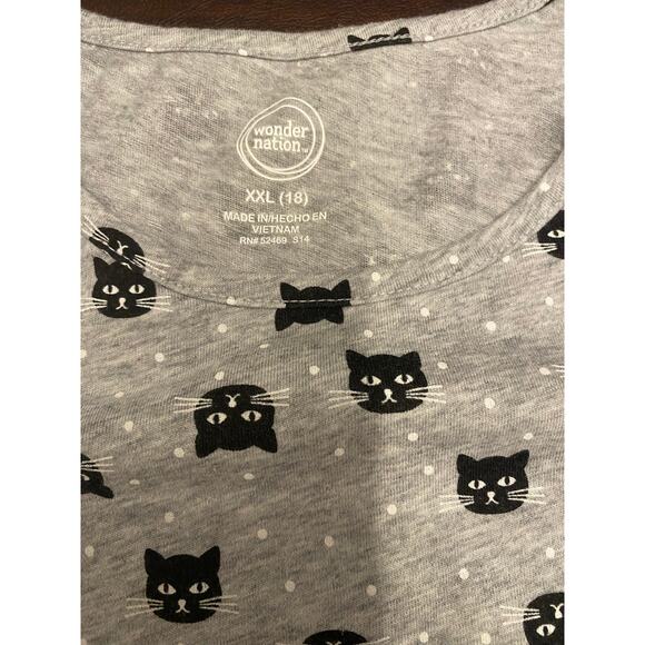 Black Cat Print Dress w/ Pockets XXL (18) Halloween Cute Fall Party - Picture 3 of 5